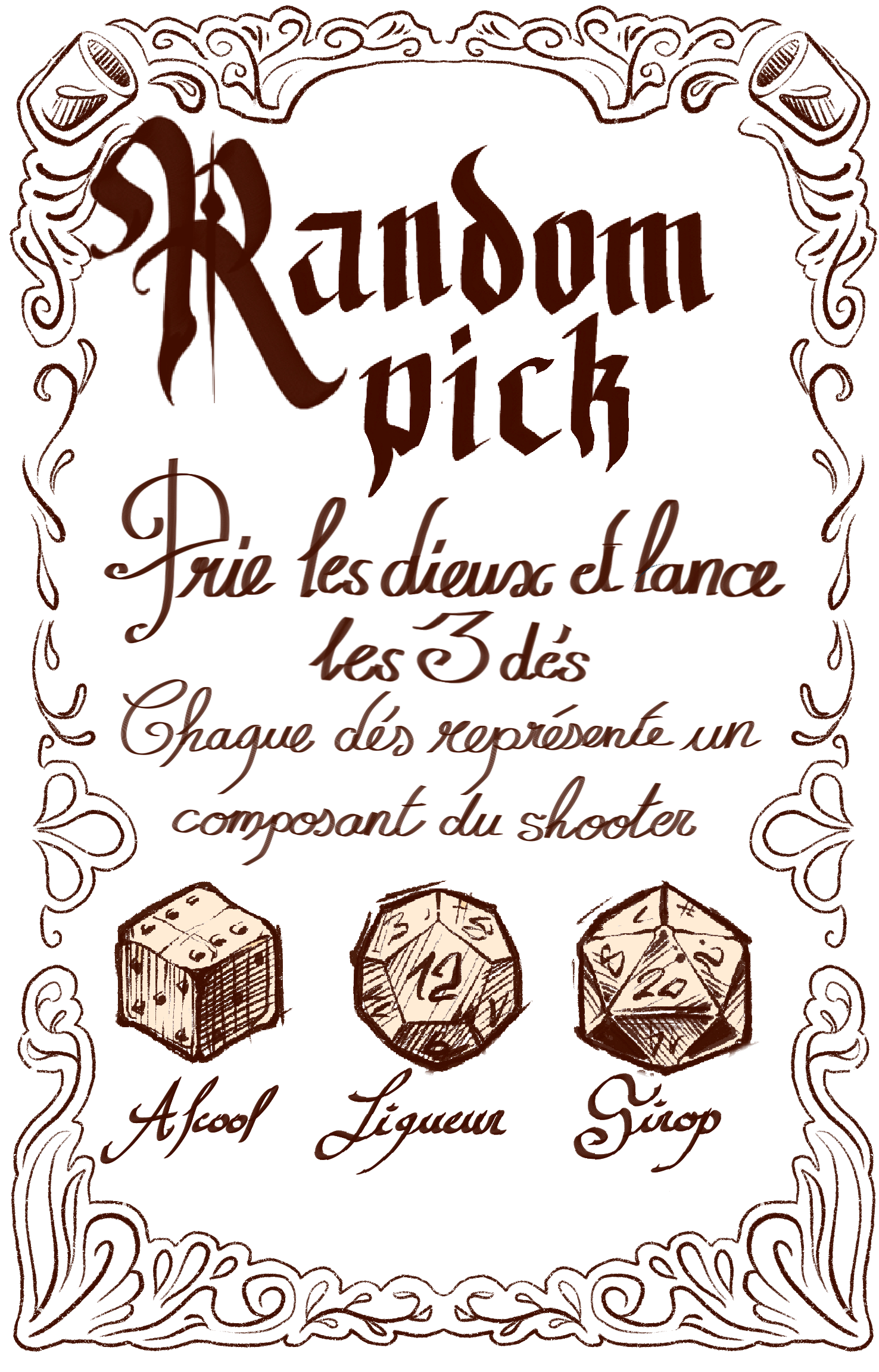 Selección aleatoria: explicación del chupito de dados, chupito misterioso